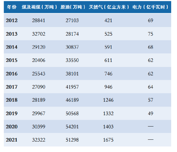 国内能源进口情况